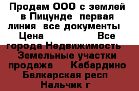 Продам ООО с землей в Пицунде, первая линия, все документы › Цена ­ 9 000 000 - Все города Недвижимость » Земельные участки продажа   . Кабардино-Балкарская респ.,Нальчик г.